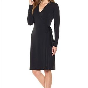 Lark & Ro Long Sleeve Wrap Dress
